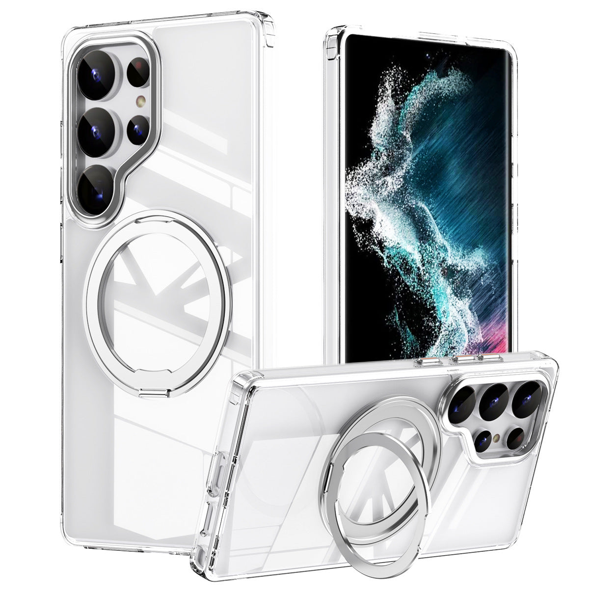 Metal Ring Holder Case for iPhone with Stand & Shock Protection