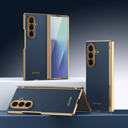 Luxury Flip Fold Back Cover for Samsung Galaxy Z Fold with Stand and Camera Protection