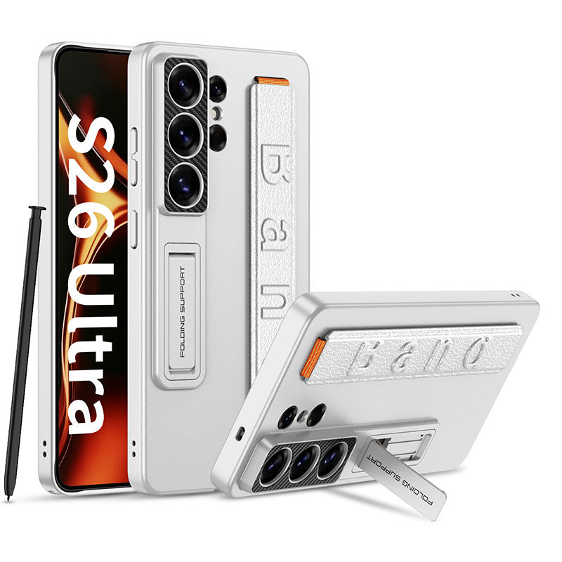 Green Leather Case with Foldable Stand & S Pen Slot for Samsung Galaxy S26 Ultra