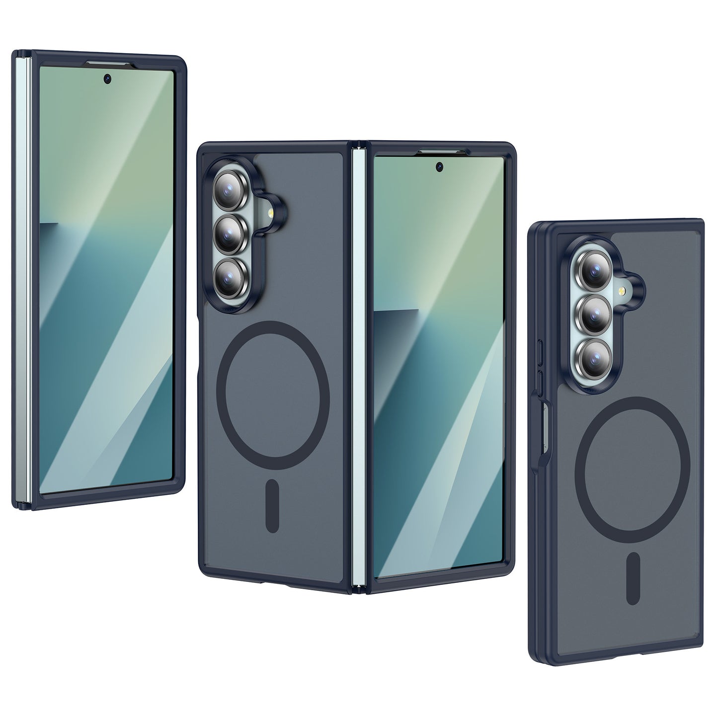 Black Anti-Fingerprint Ring Holder Case for iPhone with Shock Protection