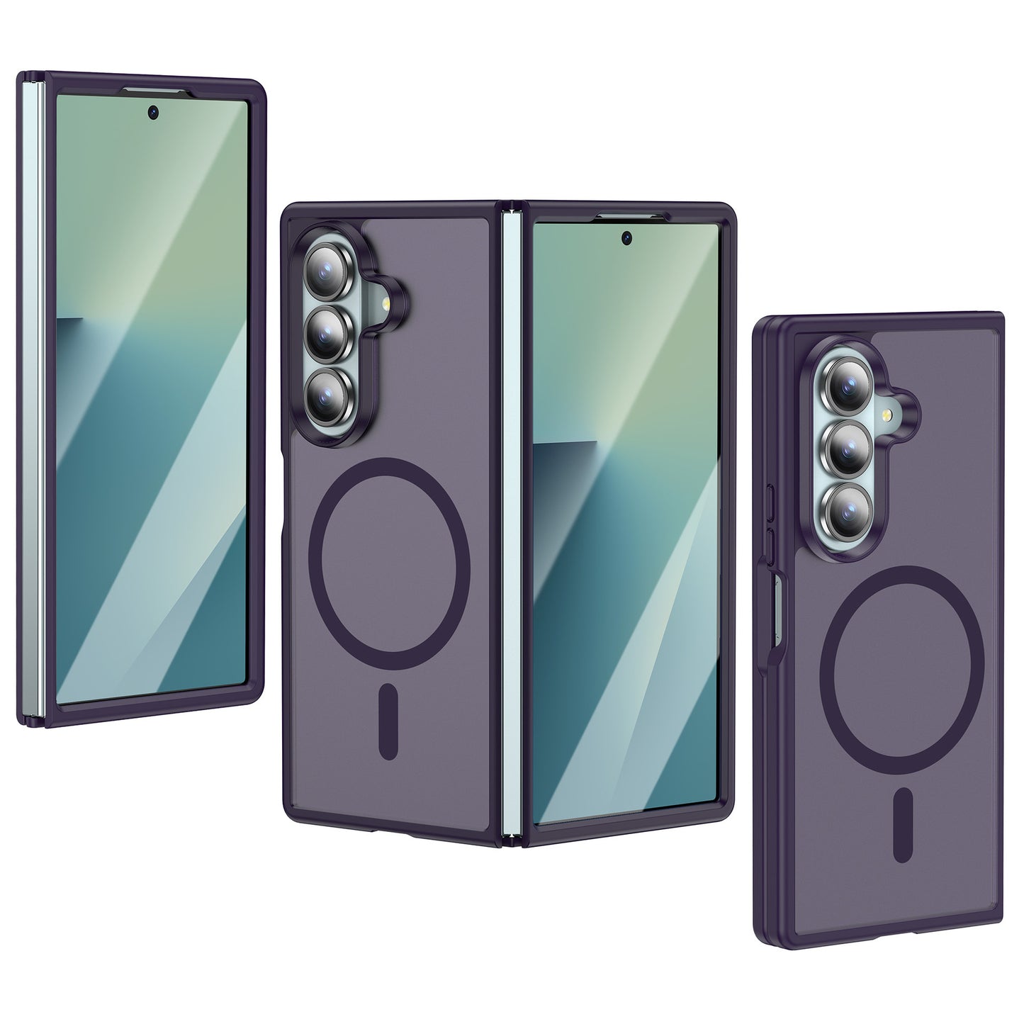 Black Anti-Fingerprint Ring Holder Case for iPhone with Shock Protection