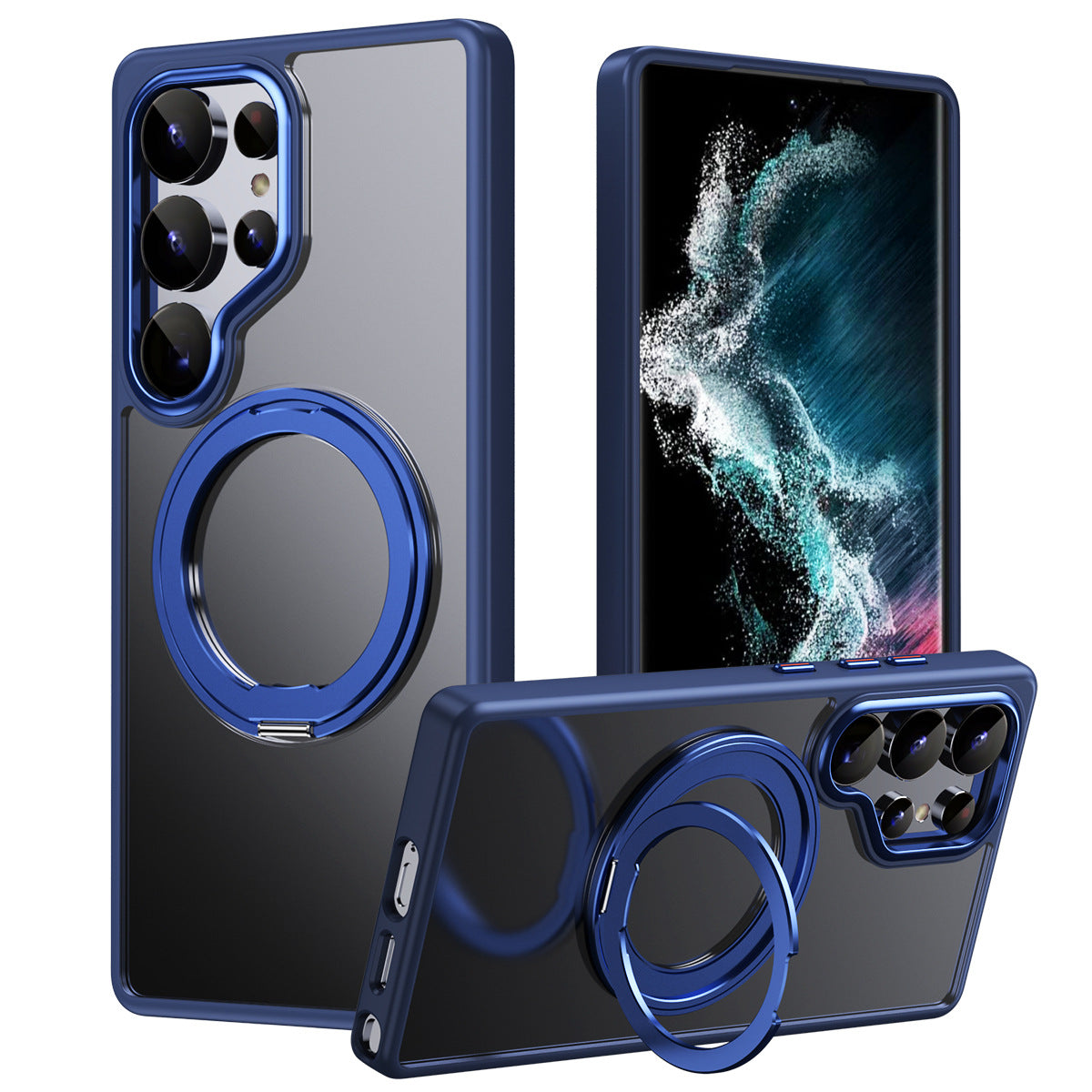 Metal Ring Holder Case for iPhone with Stand & Shock Protection