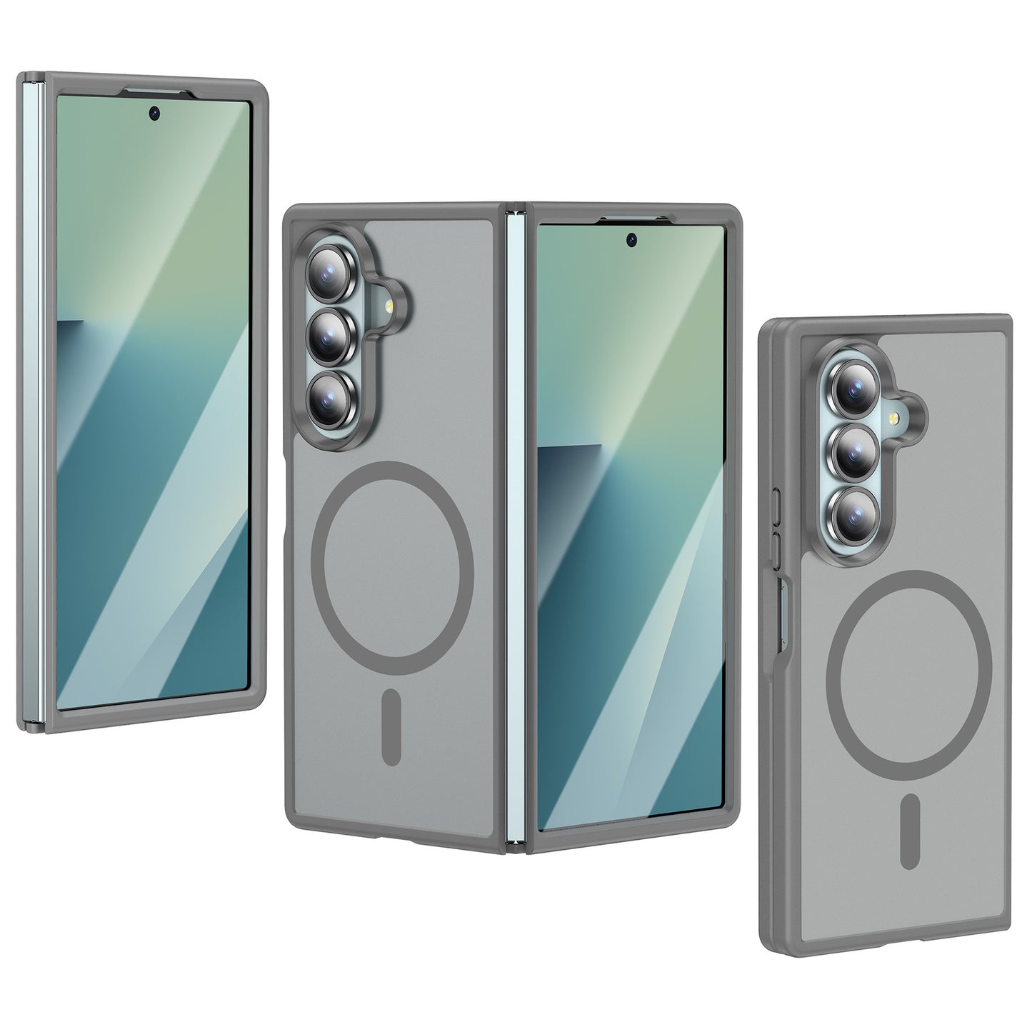 Black Anti-Fingerprint Ring Holder Case for iPhone with Shock Protection