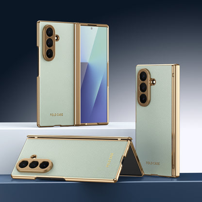 Luxury Flip Fold Back Cover for Samsung Galaxy Z Fold with Stand and Camera Protection