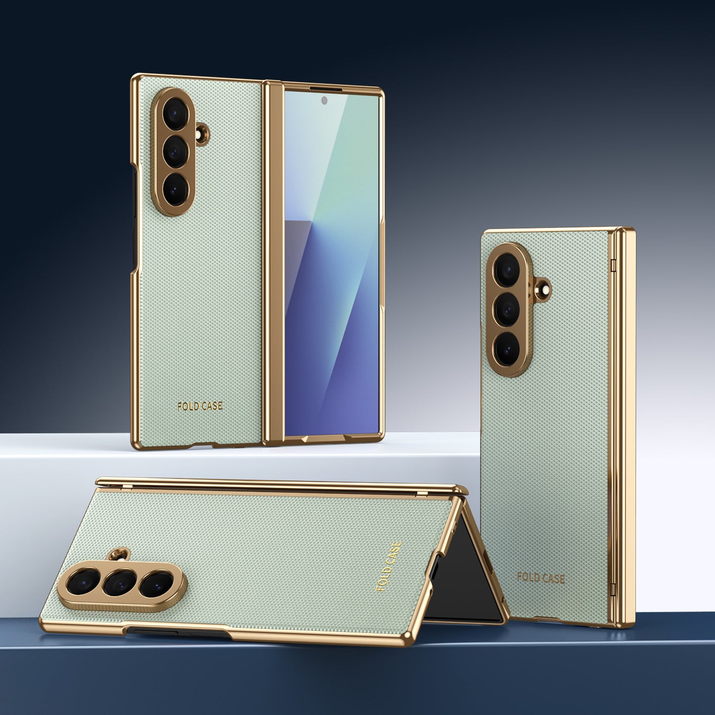 Luxury Flip Fold Back Cover for Samsung Galaxy Z Fold with Stand and Camera Protection