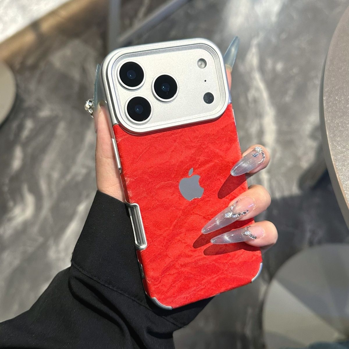 Metal Frame Matte Back Phone Case with Camera Protection