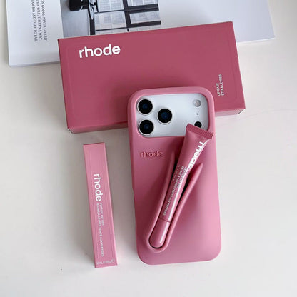 Soft Silicone Phone Case with Built-in Grip Strap Holder