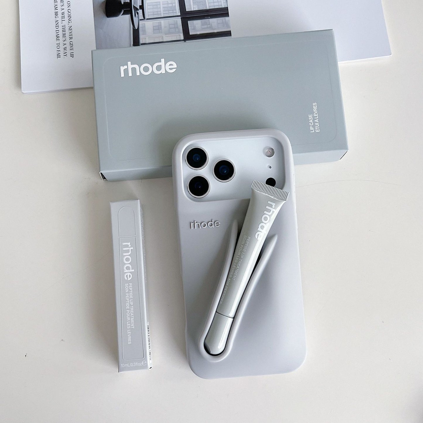 Soft Silicone Phone Case with Built-in Grip Strap Holder