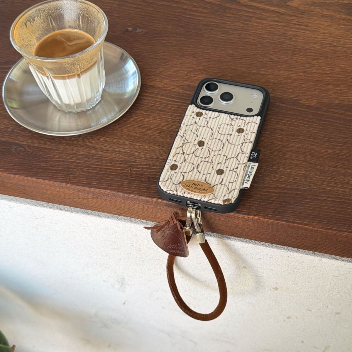 Fabric Floral Phone Case with Hand Strap