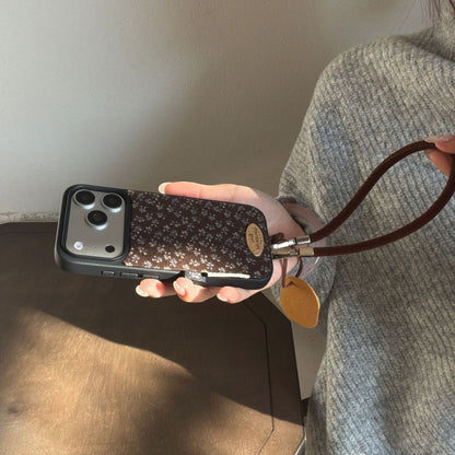 Fabric Floral Phone Case with Hand Strap