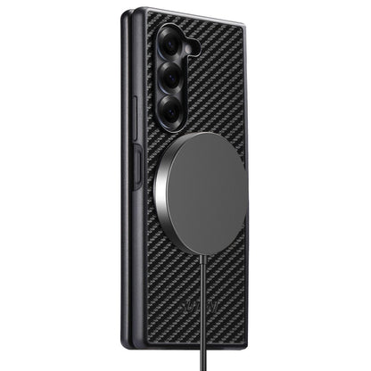 Carbon Fiber Back Cover with Ring Stand for Samsung Galaxy Z Fold Series