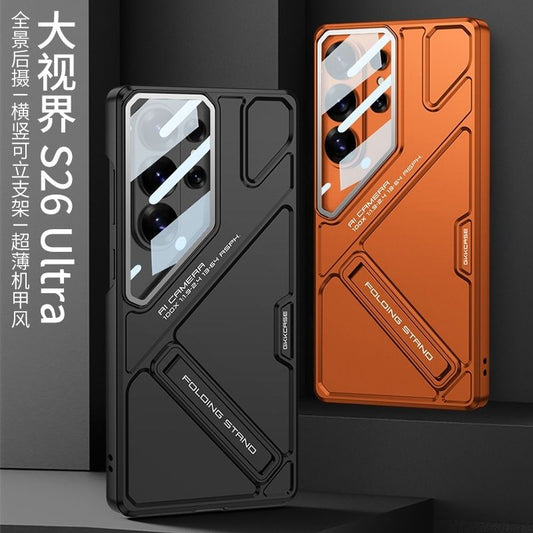 Rugged  Cover with Camera Protection & Folding Stand for Samsung