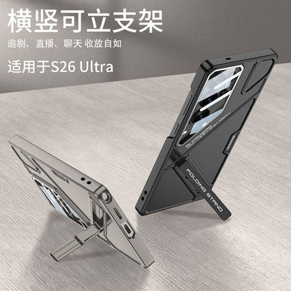 Rugged  Cover with Camera Protection & Folding Stand for Samsung