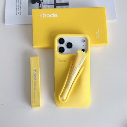 Soft Silicone Phone Case with Built-in Grip Strap Holder