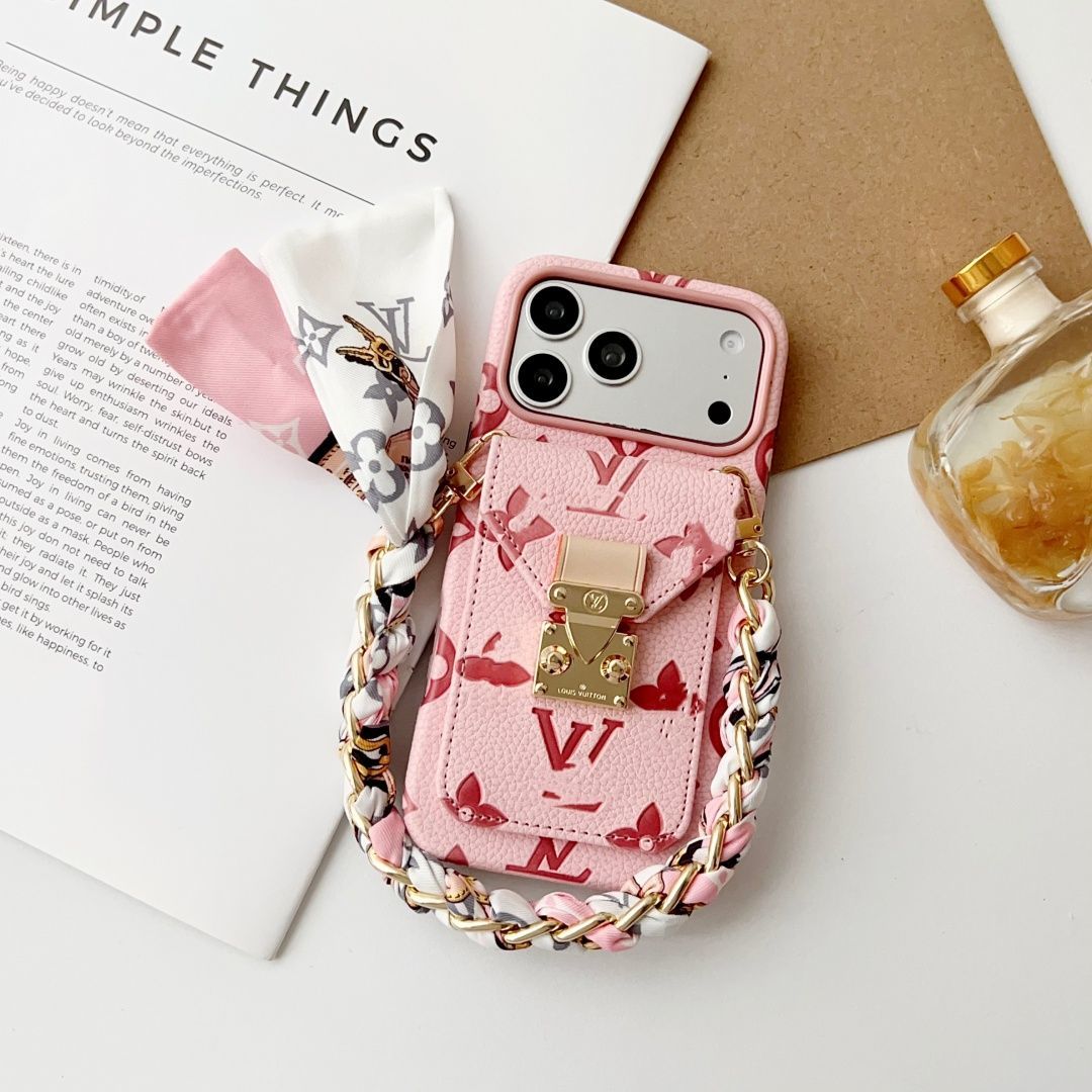 Brown Textured Back Cover with Lock Detail for iPhone