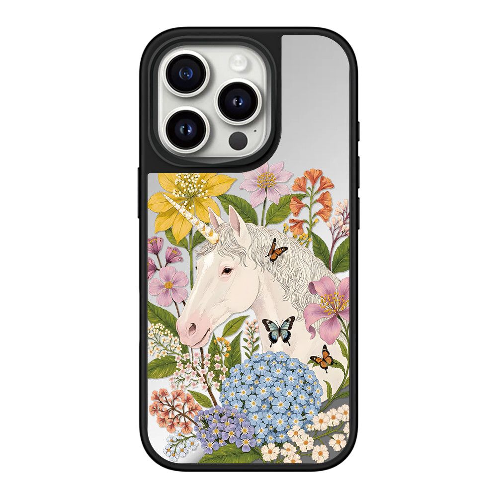 Luxury Unicorn Floral Glass Phone Case – Premium Shockproof Designer Back Cover