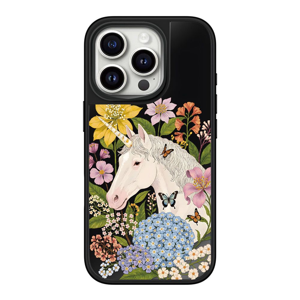 Luxury Unicorn Floral Glass Phone Case – Premium Shockproof Designer Back Cover
