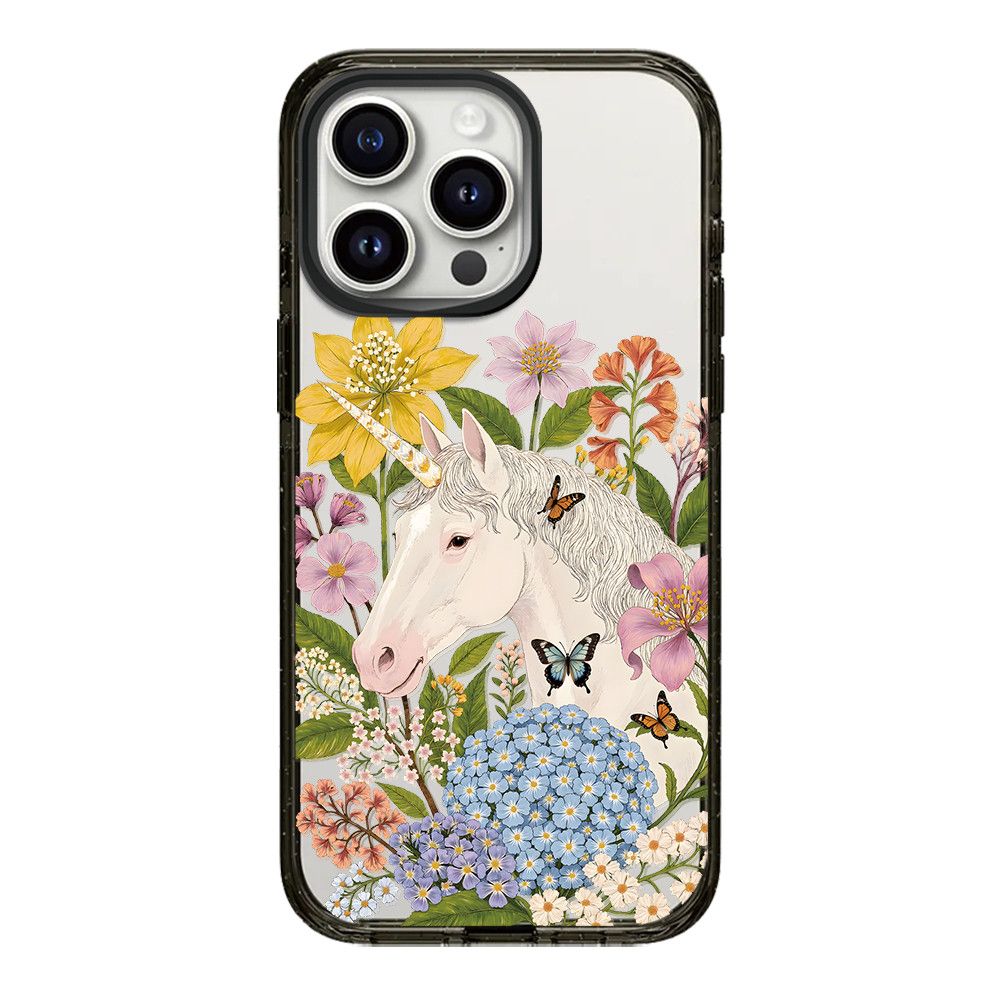 Luxury Unicorn Floral Glass Phone Case – Premium Shockproof Designer Back Cover