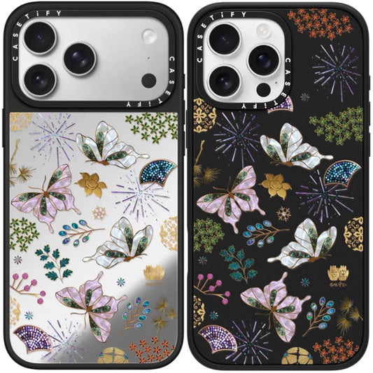 Luxury Butterfly Floral Aesthetic Phone Case – Transparent Protective Back Cover