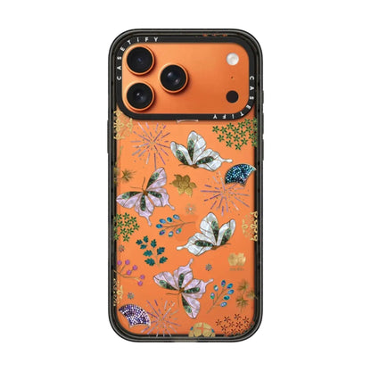 Luxury Butterfly Floral Aesthetic Phone Case – Transparent Protective Back Cover