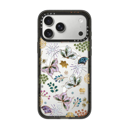 Luxury Butterfly Floral Aesthetic Phone Case – Transparent Protective Back Cover
