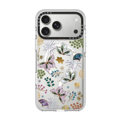 Luxury Butterfly Floral Aesthetic Phone Case – Transparent Protective Back Cover