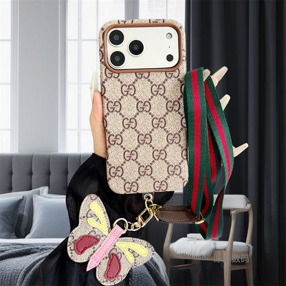 Brown Monogram Pattern Back Cover for iPhone – Slim Protective Case