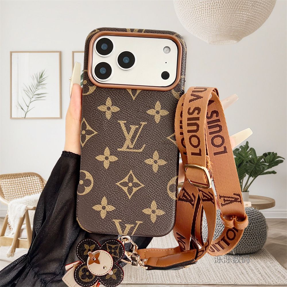 Brown Monogram Pattern Back Cover for iPhone – Slim Protective Case
