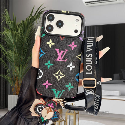 Brown Monogram Pattern Back Cover for iPhone – Slim Protective Case