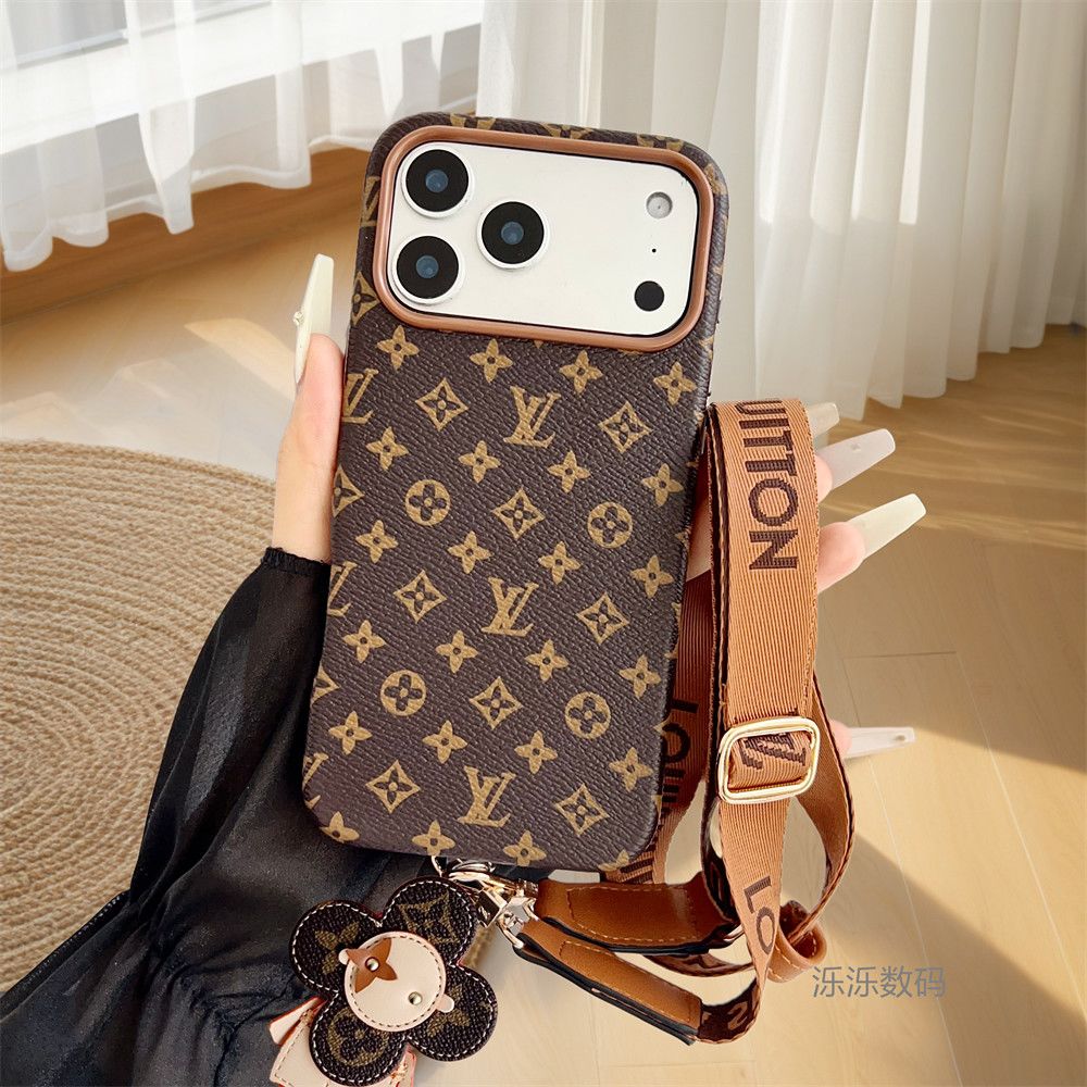 Brown Monogram Pattern Back Cover for iPhone – Slim Protective Case