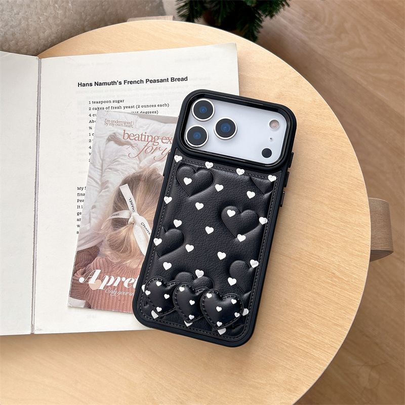 Heart Pattern Card Holder Silicone Phone Case – Soft Grip, Cute Design & Shock Protection