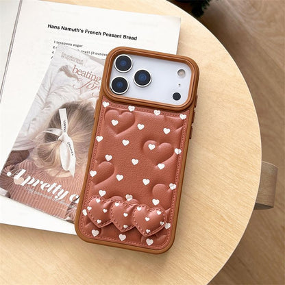 Heart Pattern Card Holder Silicone Phone Case – Soft Grip, Cute Design & Shock Protection
