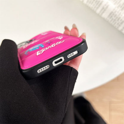 Barbie Pink Wallet iPhone Case with Card Holder – Cute Aesthetic Cover