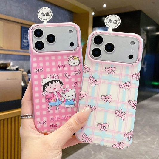 iPhone Hello Kitty Check Pattern Case – Soft Protective Cover