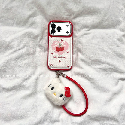 iPhone Cherry Heart Printed Case – Soft Back Cover