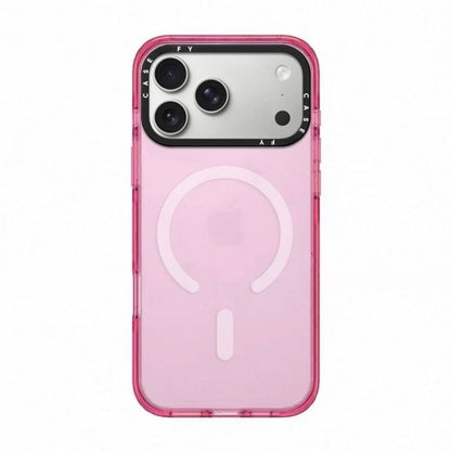 MagSafe Transparent Color Frame iPhone Case – Shockproof Clear Back Cover