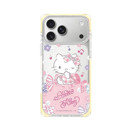 Cute Hello Kitty Pink Transparent iPhone Case | Kawaii Cartoon Bow Design Shockproof Back Cover