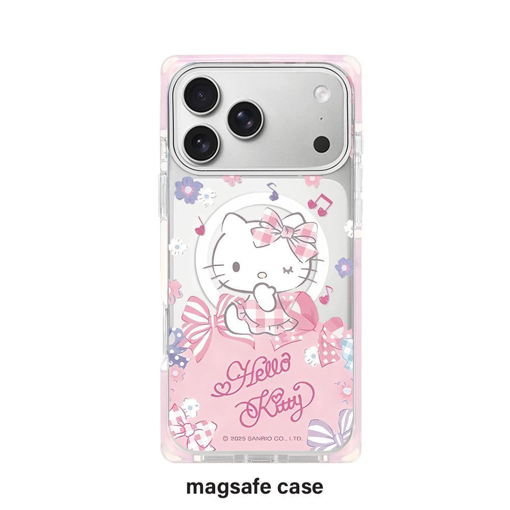 Cute Hello Kitty Pink Transparent iPhone Case | Kawaii Cartoon Bow Design Shockproof Back Cover