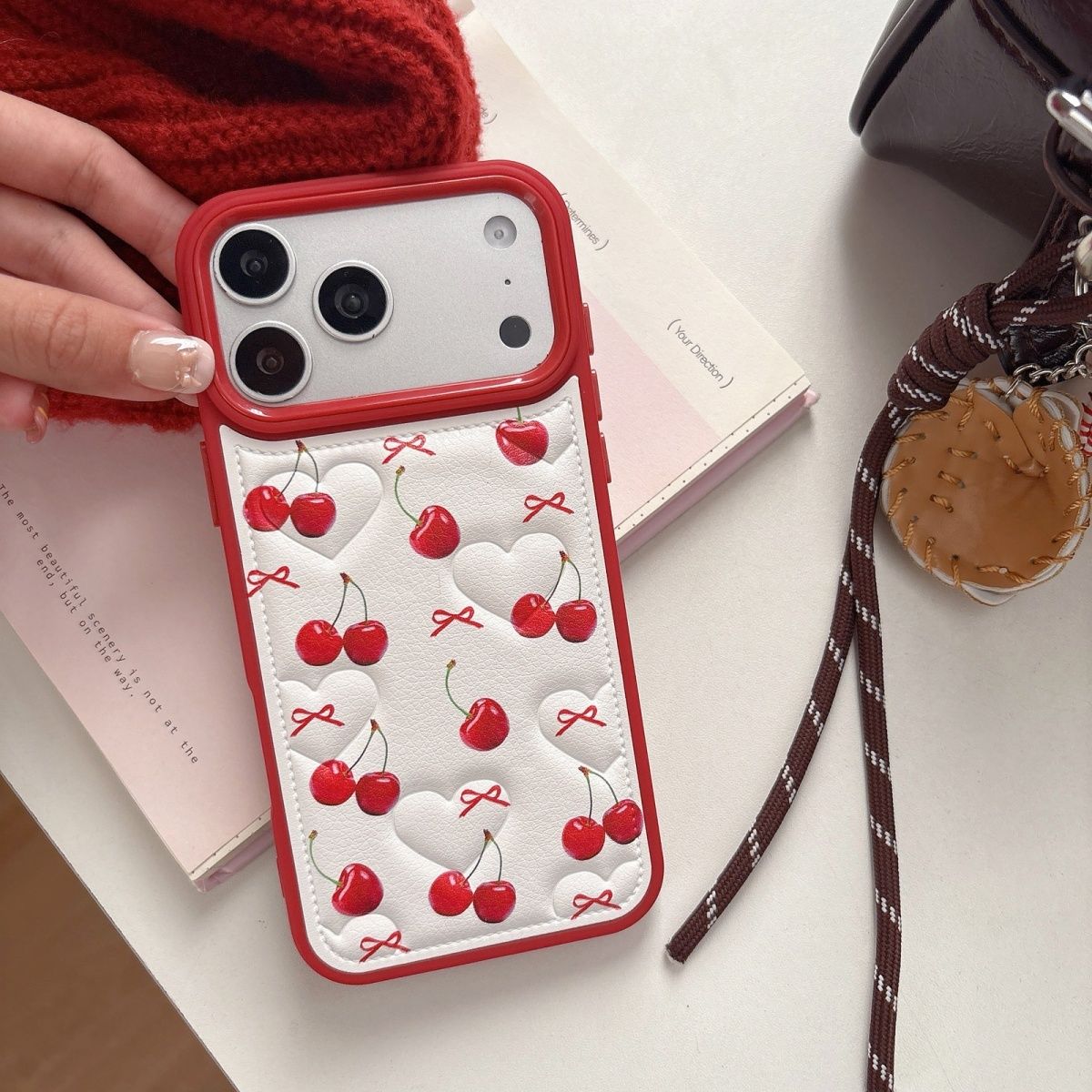 Cherry Pattern Back Cover for iPhone – Slim Protective Case