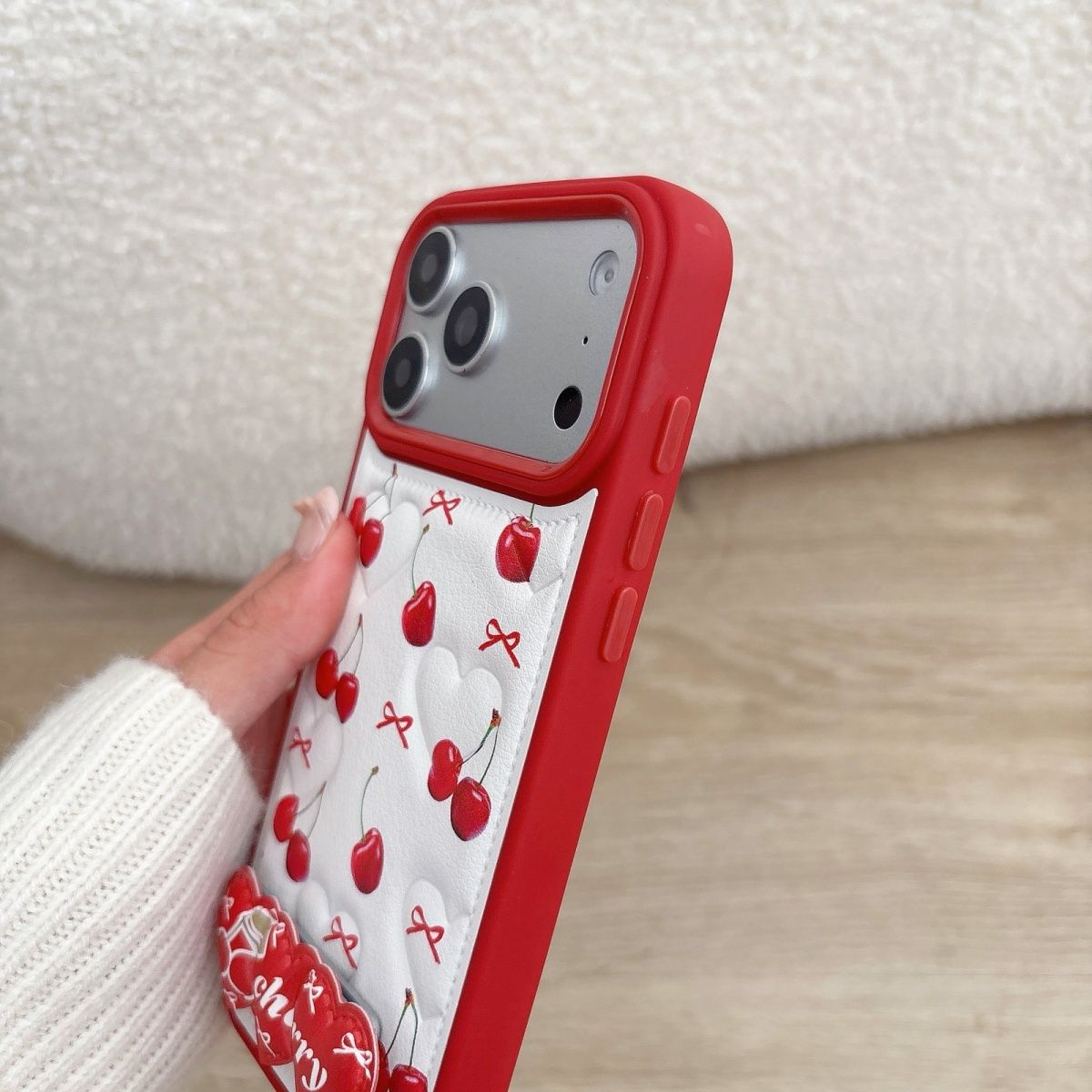 Cherry Pattern Back Cover for iPhone – Slim Protective Case