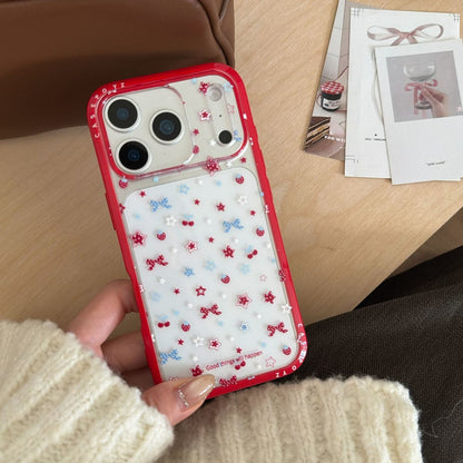 Cute Cherry Bow 3D Designer Phone Case with Shockproof Border