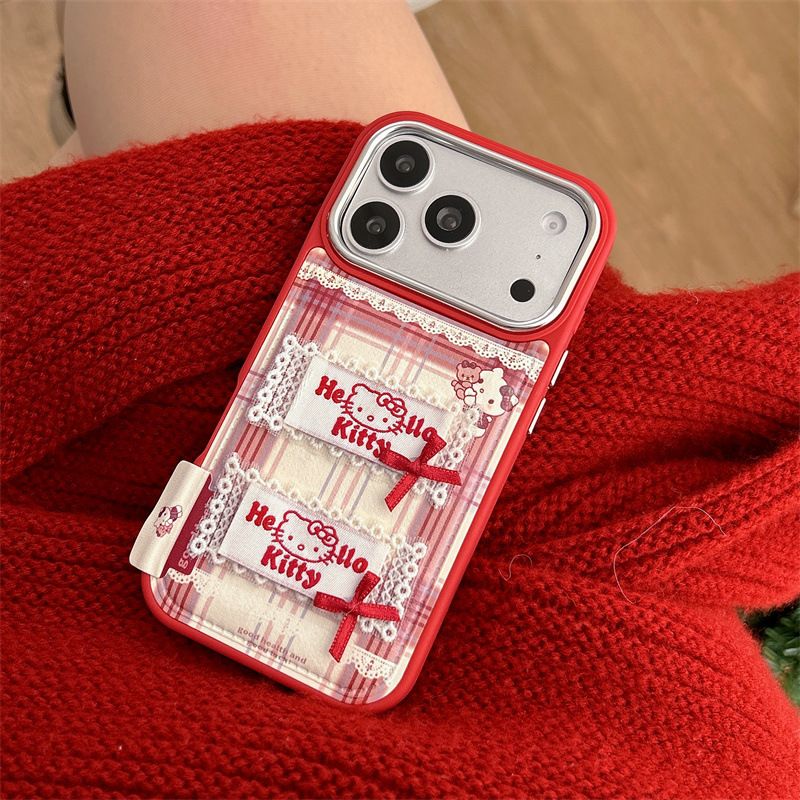 Hello Kitty Design Back Cover with Strap for iPhone