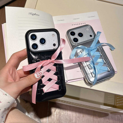 Lace-Up Ribbon Design Back Cover for iPhone