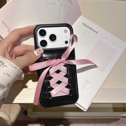 Lace-Up Ribbon Design Back Cover for iPhone