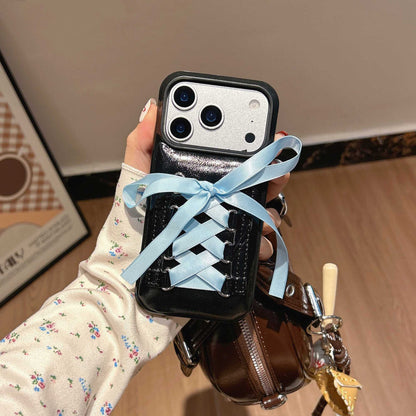 Lace-Up Ribbon Design Back Cover for iPhone