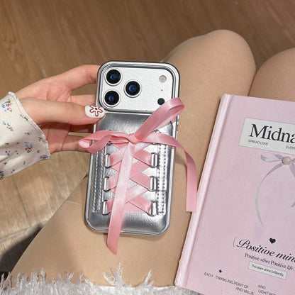 Lace-Up Ribbon Design Back Cover for iPhone