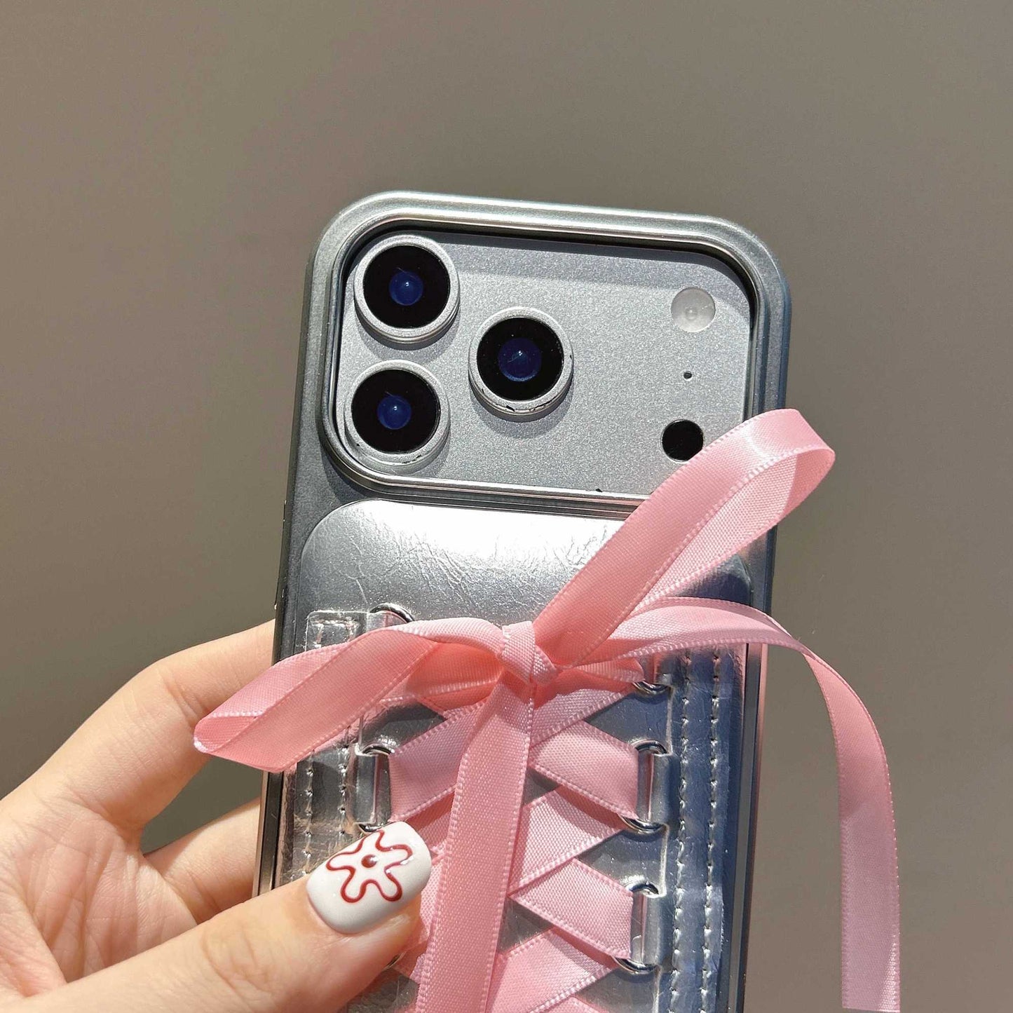 Lace-Up Ribbon Design Back Cover for iPhone