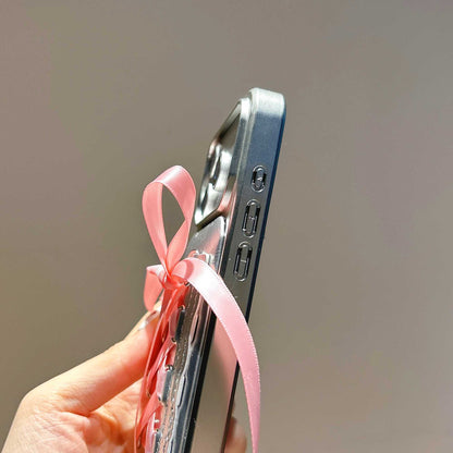 Lace-Up Ribbon Design Back Cover for iPhone