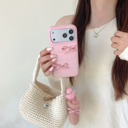 Soft Finish Back Cover with Bow Design for iPhone