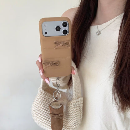 Soft Finish Back Cover with Bow Design for iPhone